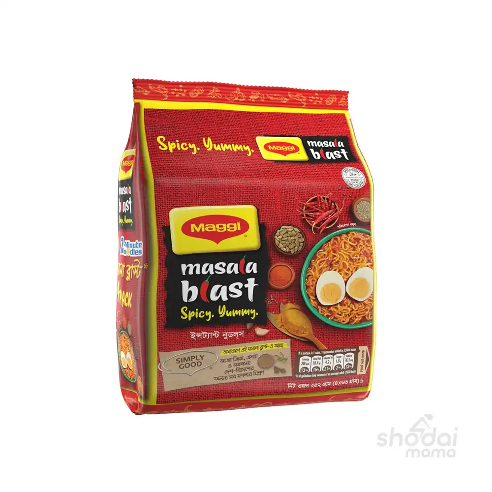 Maggi 2-Minute Noodles Masala Blast 4Pack 248gm